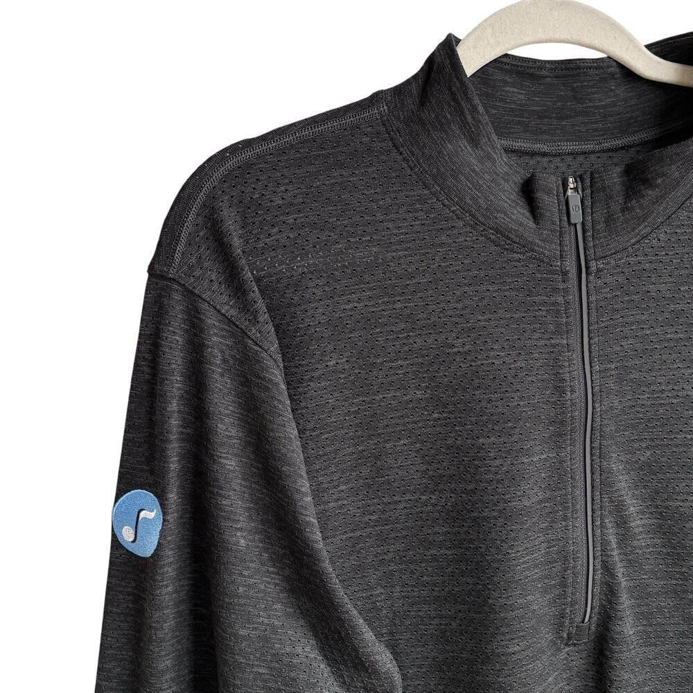 Lululemon Shirt Sz XL 1/2 Zip Charcoal Performance Long Sleeve Pullover. Co Logo - Picture 4 of 14